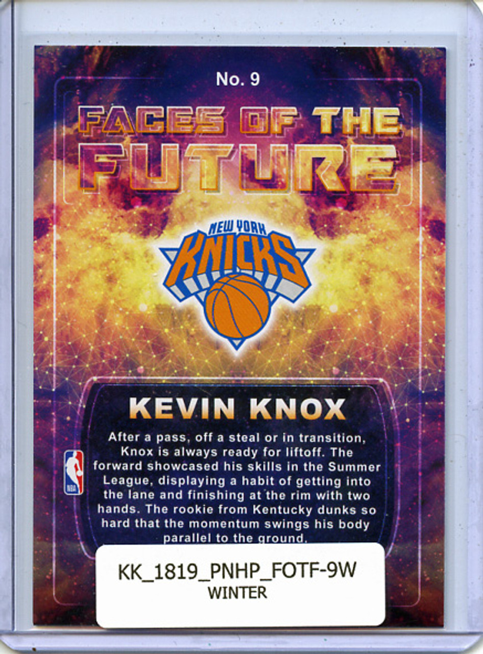 Kevin Knox 2018-19 Hoops, Faces of the Future #9 Winter