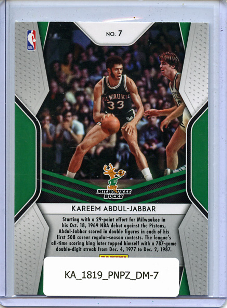 Kareem Abdul-Jabbar 2018-19 Prizm, Dominance #7