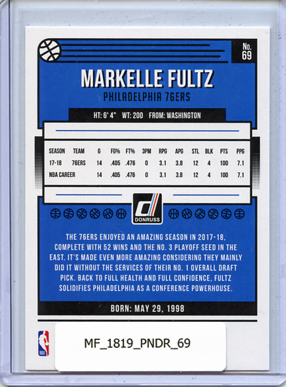 Markelle Fultz 2018-19 Donruss #69