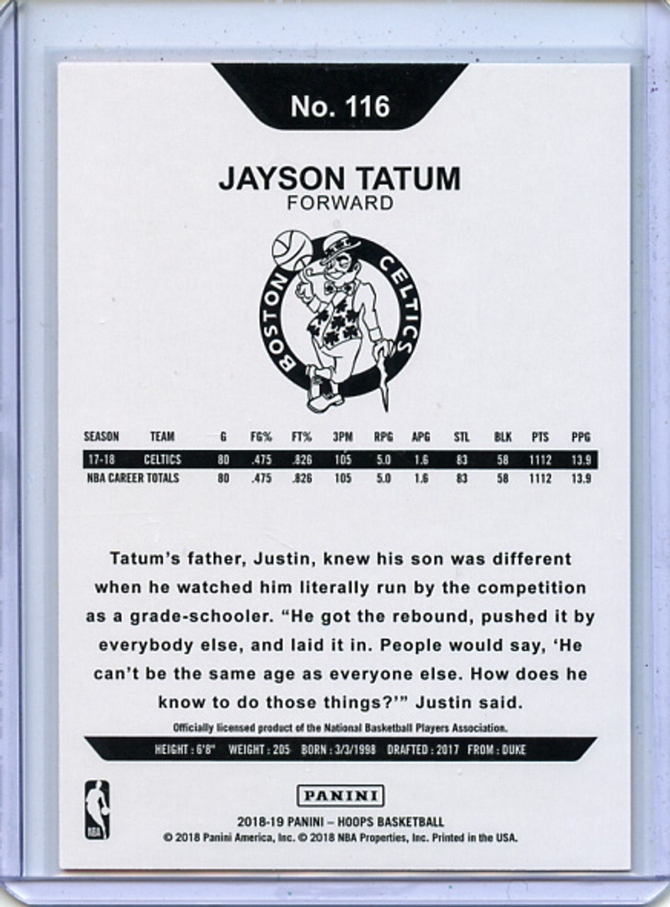 Jayson Tatum 2018-19 Hoops #116 Orange (#17/25)