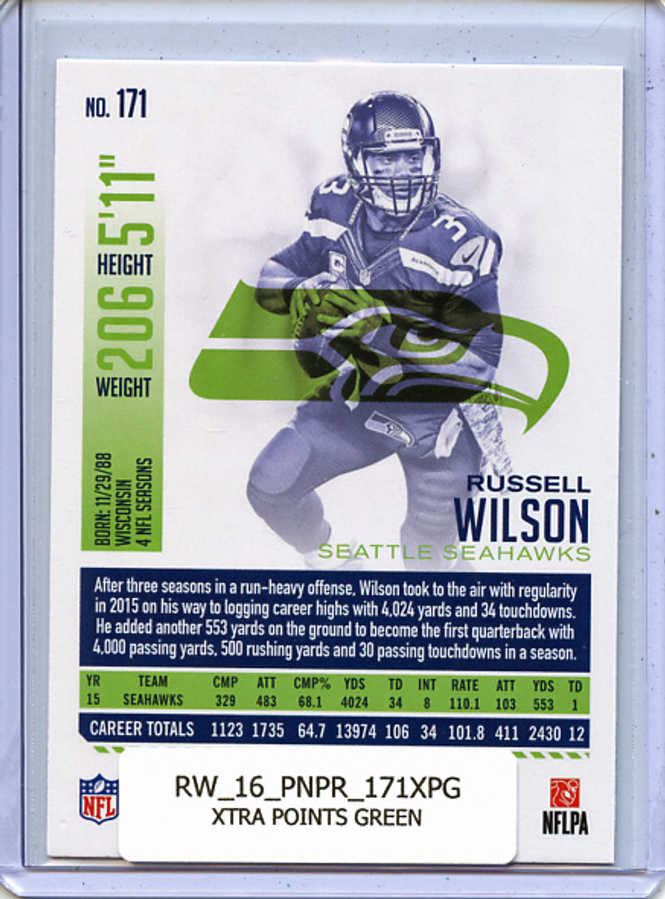 Russell Wilson 2016 Prestige #171 Xtra Points Green