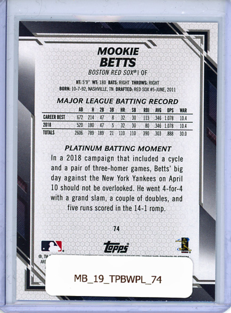 Mookie Betts 2019 Bowman Platinum #74