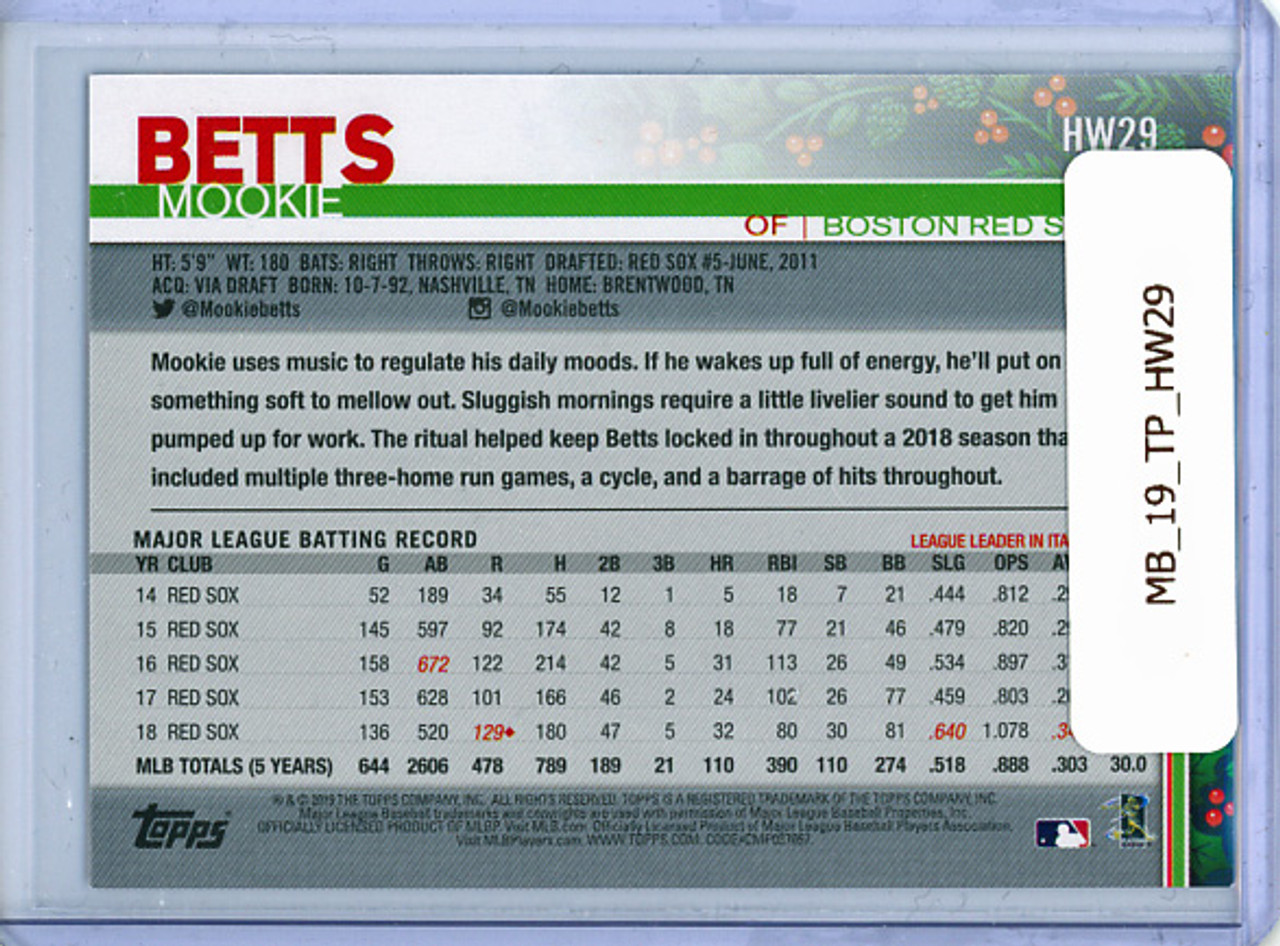 Mookie Betts 2019 Topps Holiday #HW29