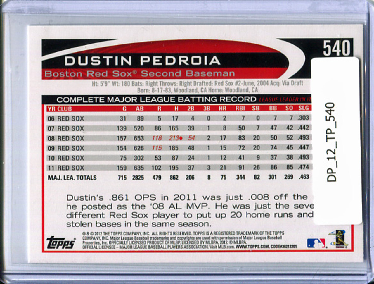 Dustin Pedroia 2012 Topps #540