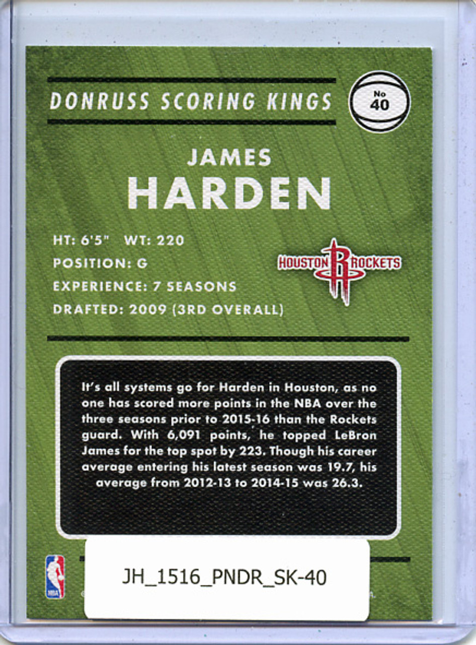 James Harden 2015-16 Donruss, Scoring Kings #40