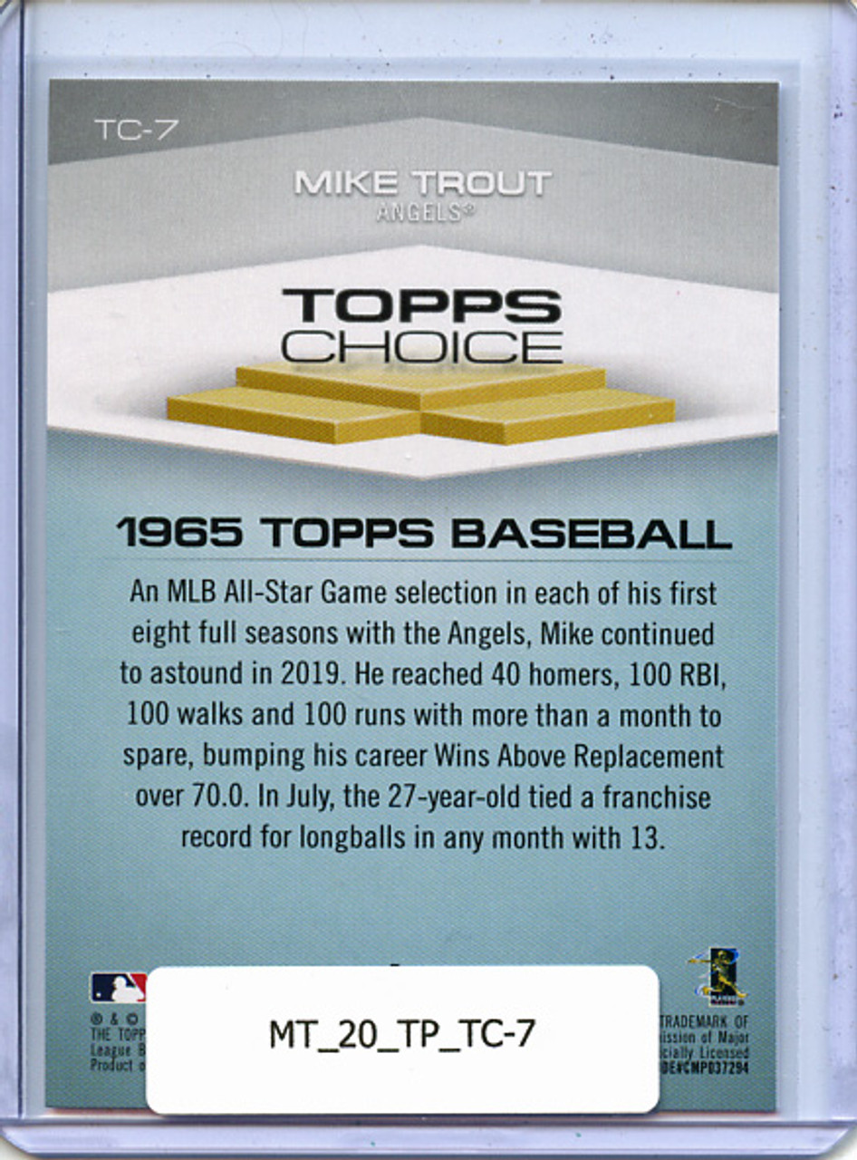 Mike Trout 2020 Topps, Topps Choice #TC-7