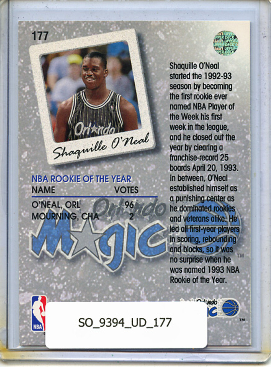 Shaquille O'Neal 1993-94 Upper Deck #177 Season Leaders