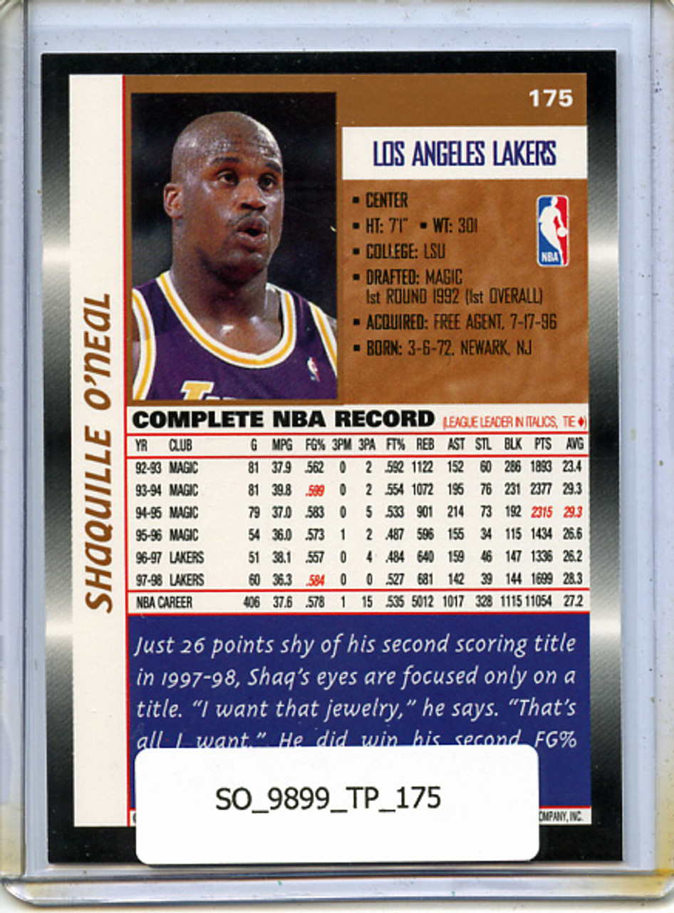 Shaquille O'Neal 1998-99 Topps #175