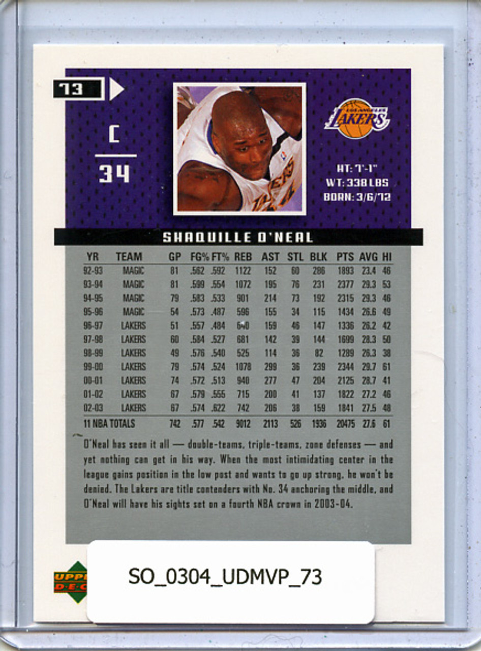 Shaquille O'Neal 2003-04 MVP #73