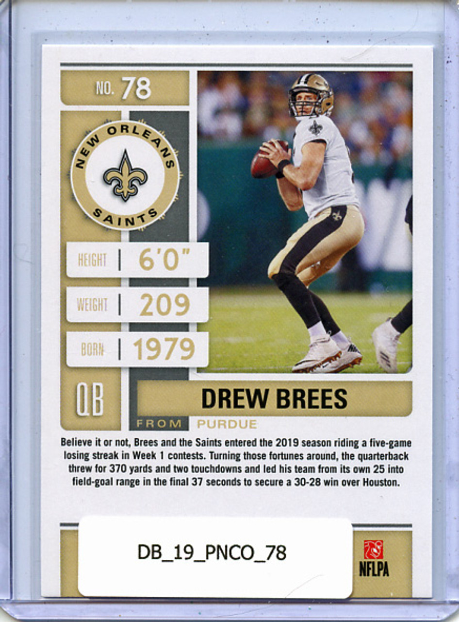 Drew Brees 2019 Contenders #78
