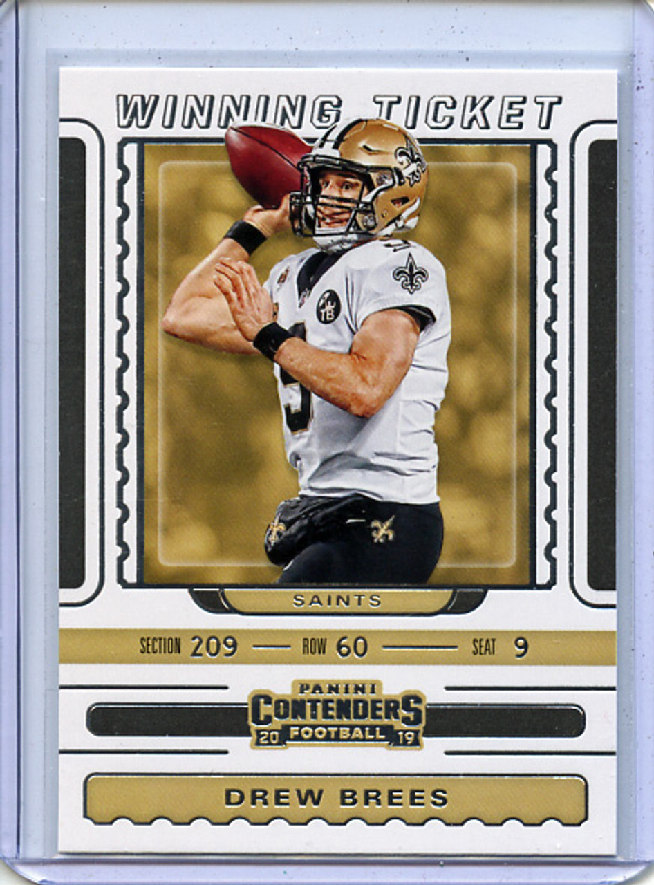 Drew Brees 2019 Contenders, Winning Ticket #WT-8