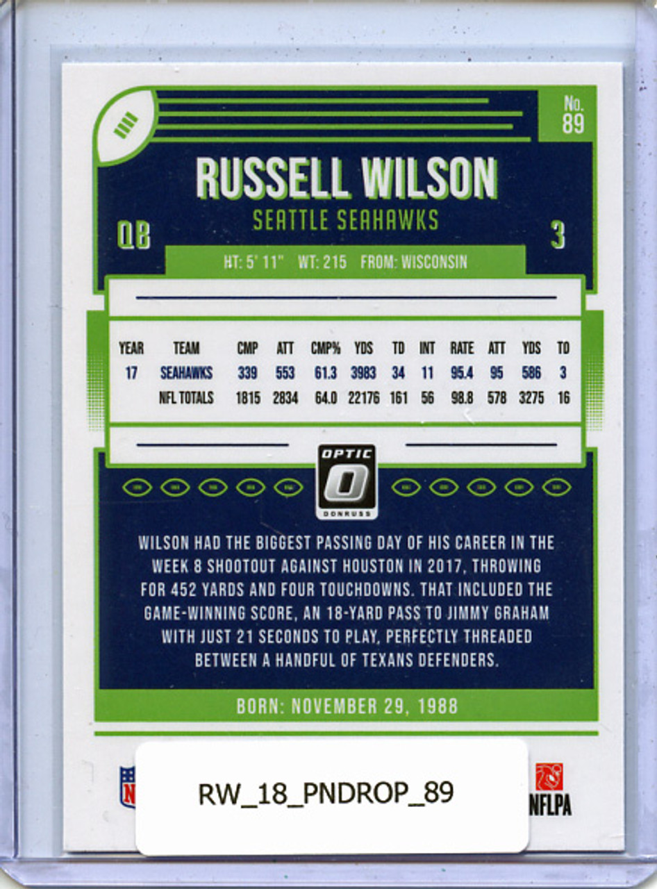 Russell Wilson 2018 Donruss Optic #89