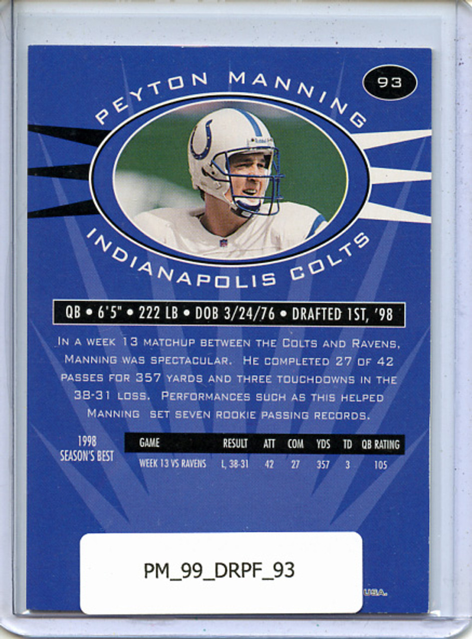 Peyton Manning 1999 Donruss Preferred QBC #93