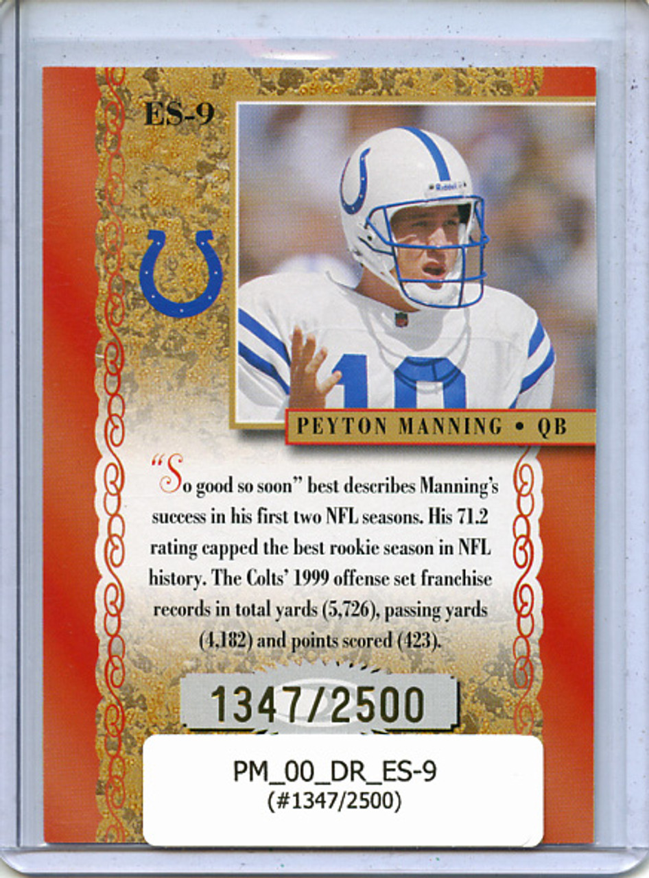 Peyton Manning 2000 Donruss, Elite Series #ES-9 (#1347/2500)