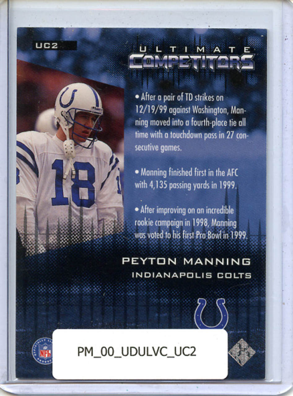Peyton Manning 2000 Ultimate Victory, Ultimate Competitors #UC2