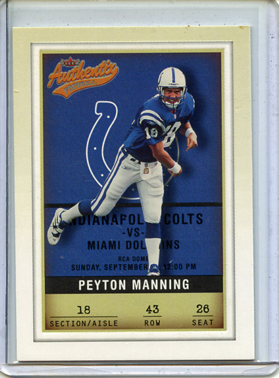 Peyton Manning 2002 Authentix #43