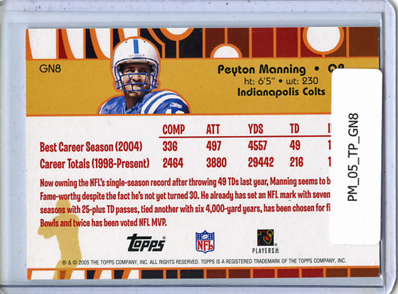 Peyton Manning 2005 Topps Golden Anniversary, Gold Nuggets #GN8