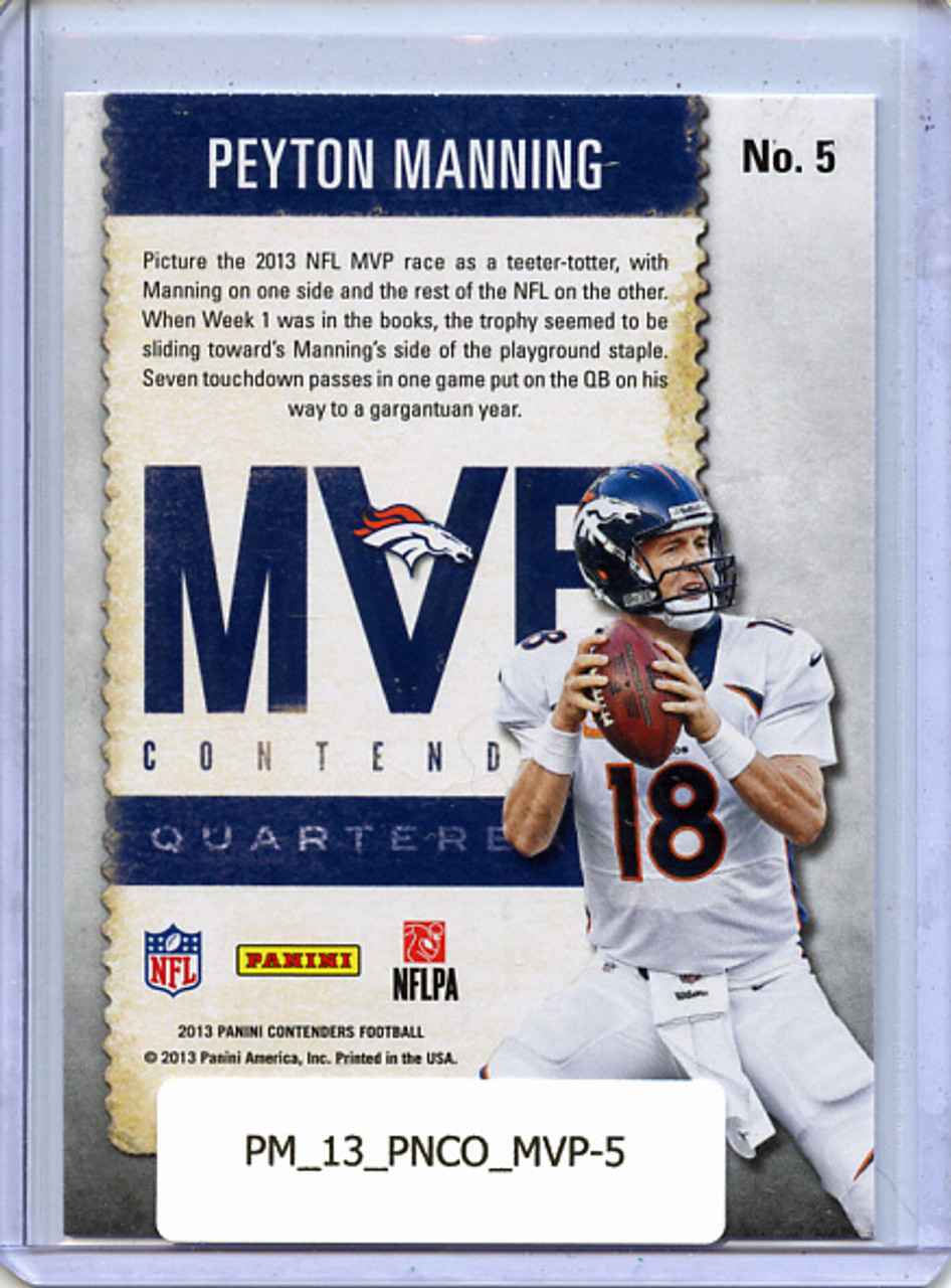 Peyton Manning 2013 Contenders, MVP Contenders #5