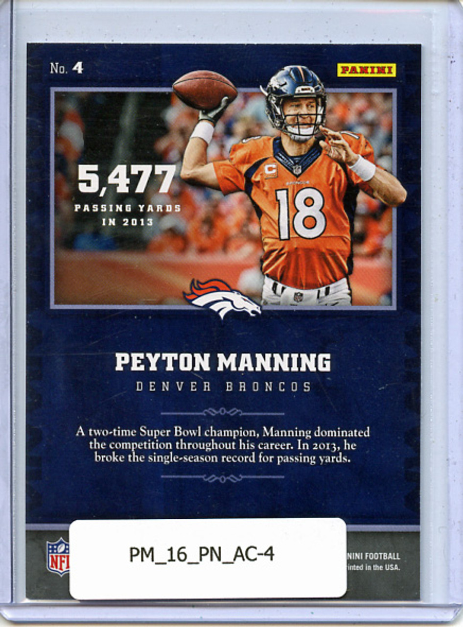 Peyton Manning 2016 Panini, Accolades #4