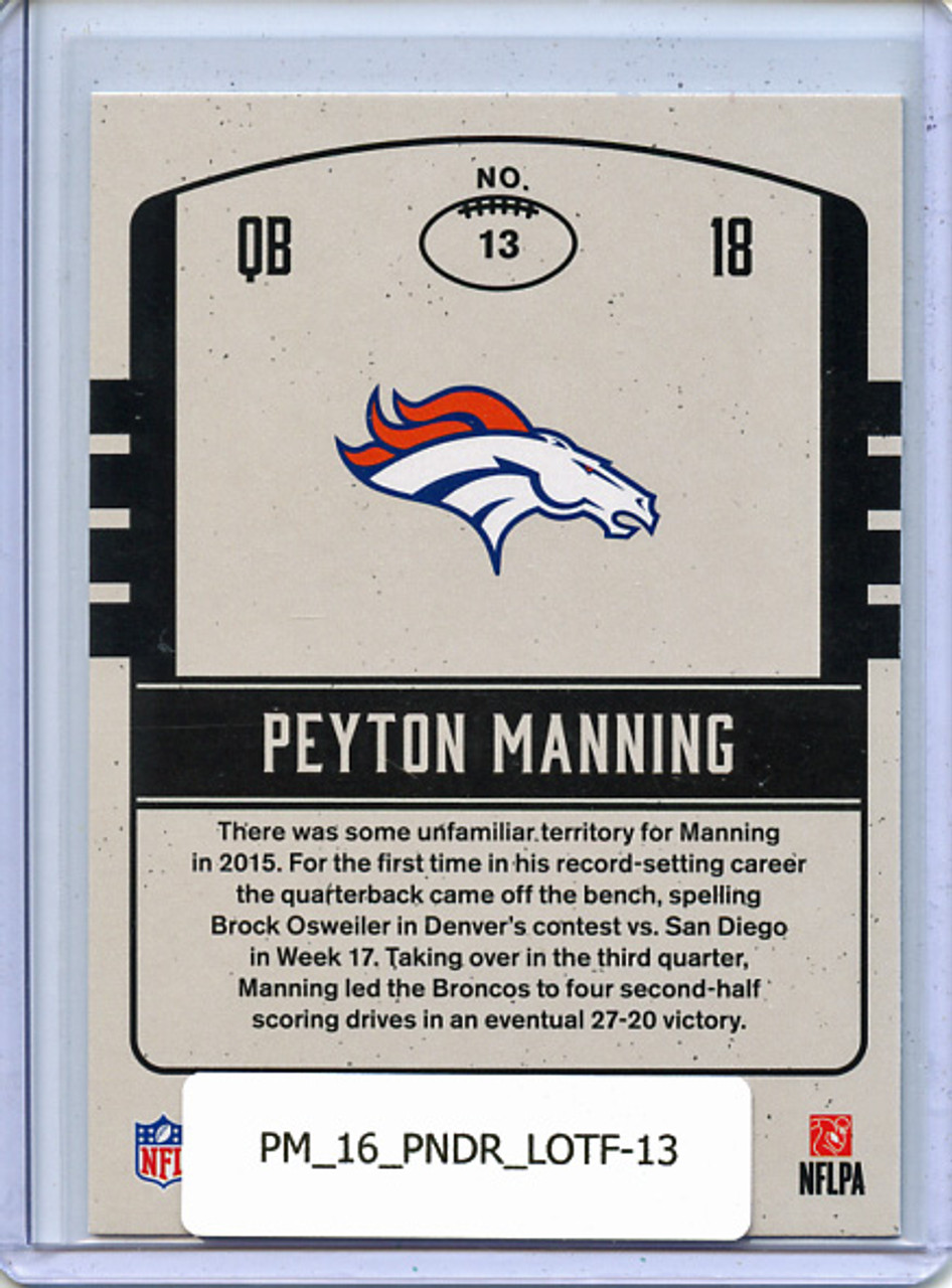 Peyton Manning 2016 Donruss, Legends of the Fall #13