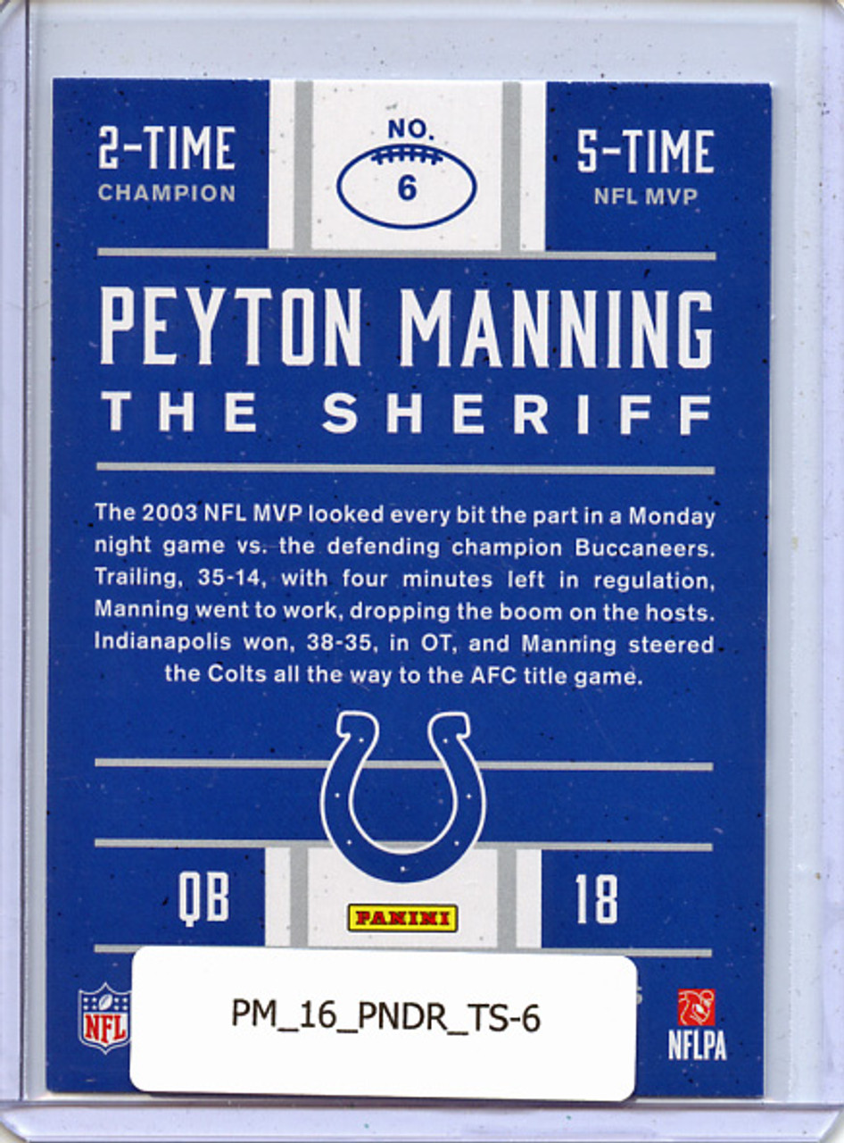Peyton Manning 2016 Donruss, Tribute #6