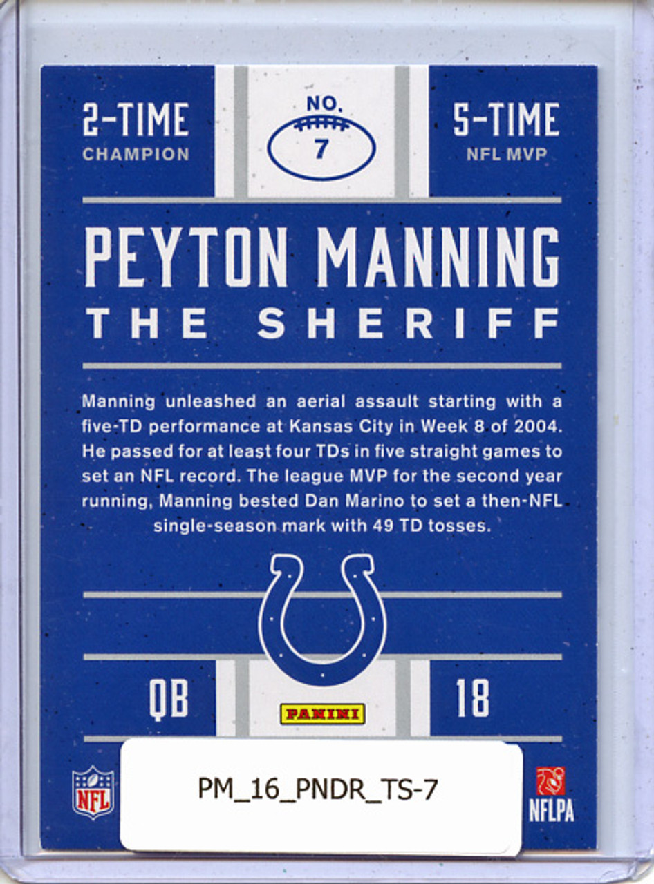 Peyton Manning 2016 Donruss, Tribute #7
