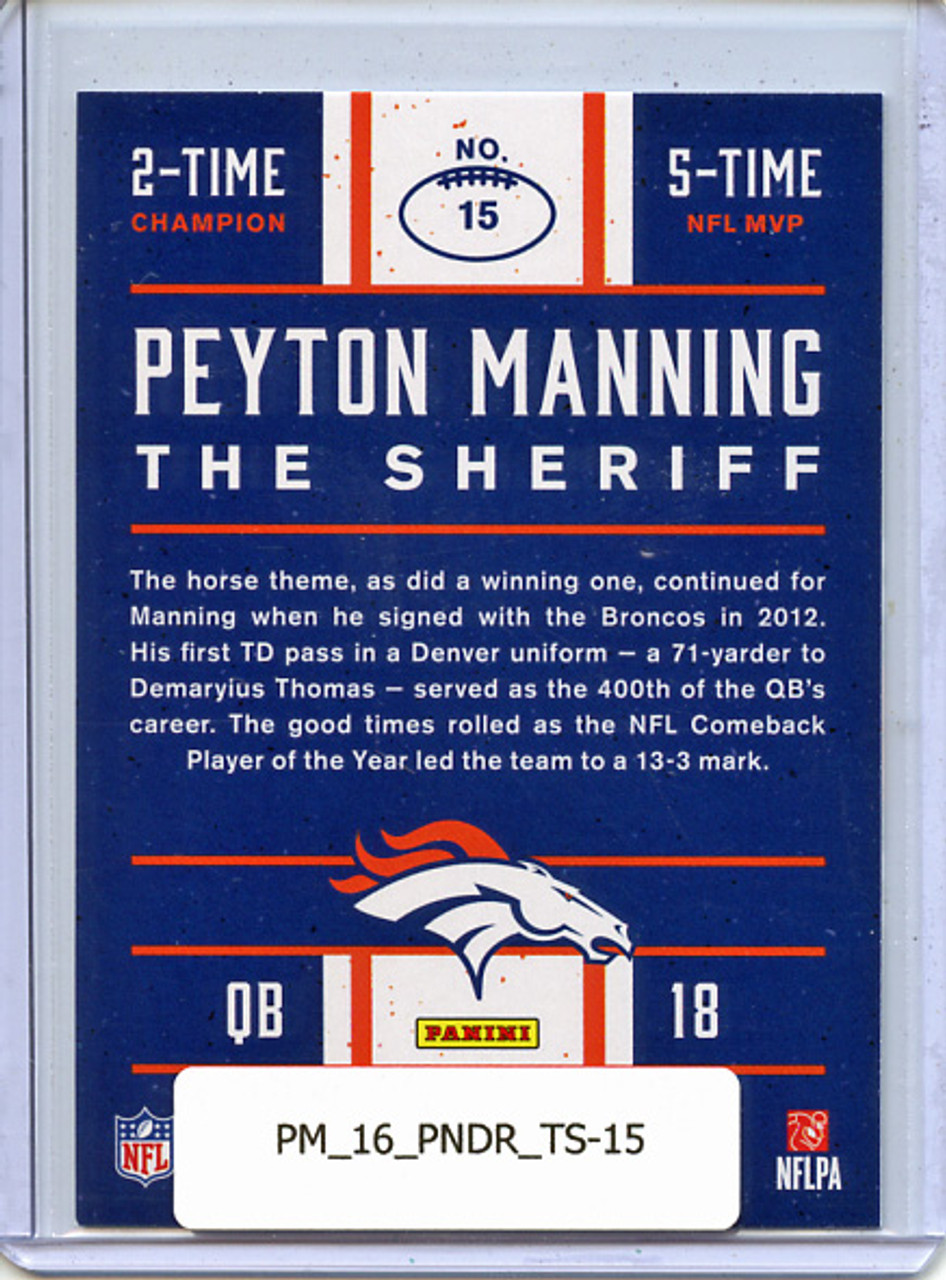 Peyton Manning 2016 Donruss, Tribute #15