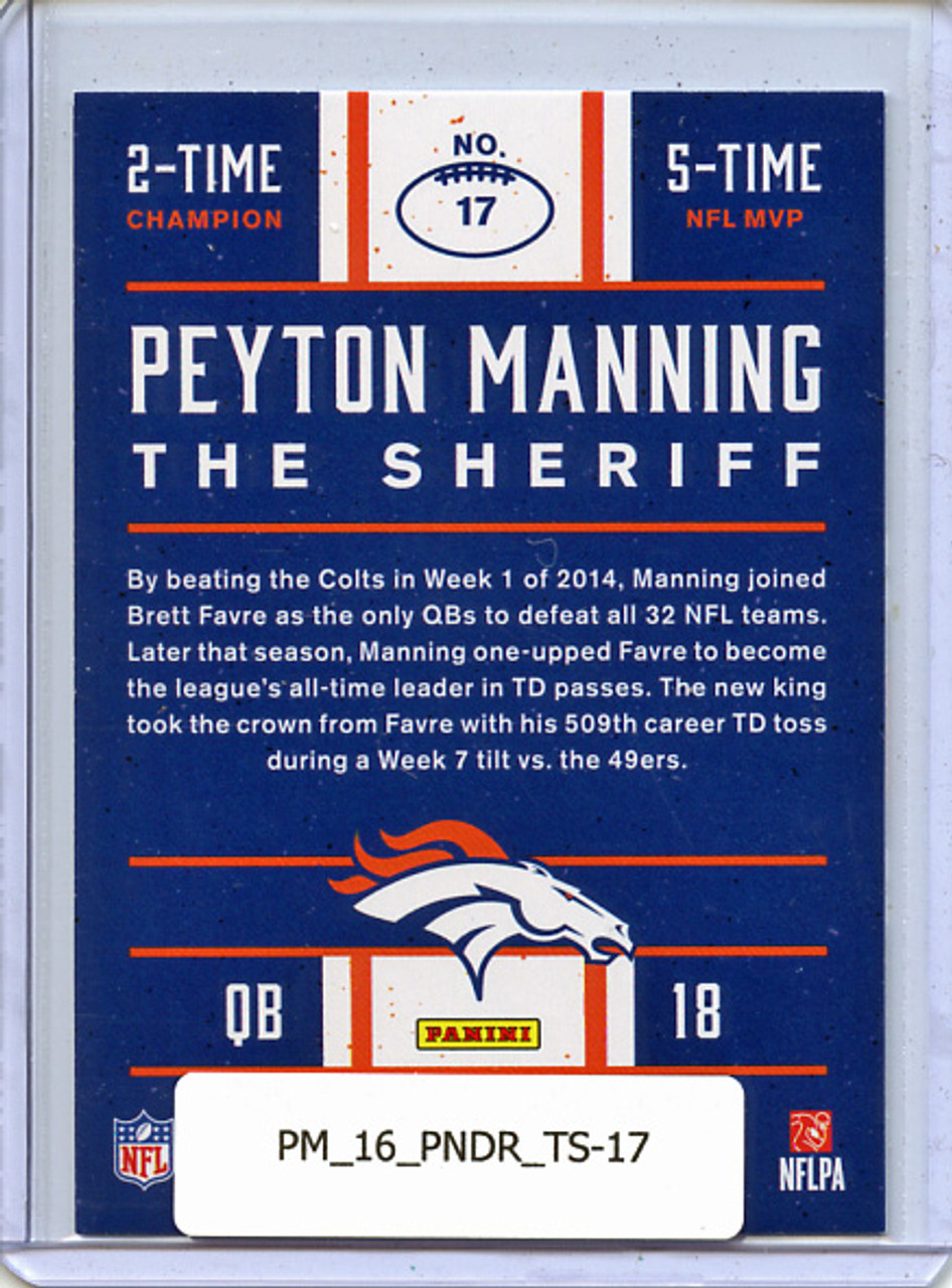 Peyton Manning 2016 Donruss, Tribute #17