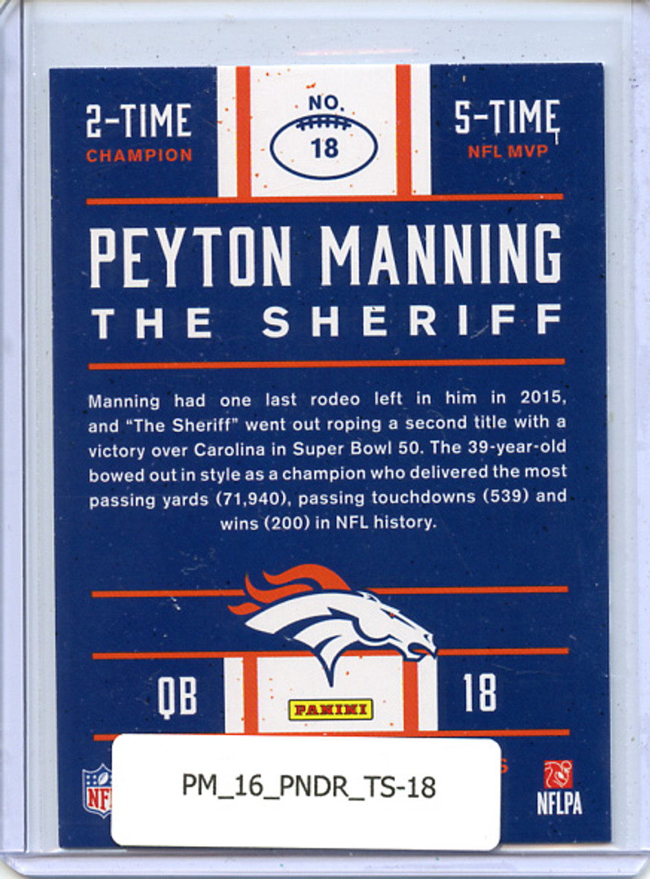 Peyton Manning 2016 Donruss, Tribute #18
