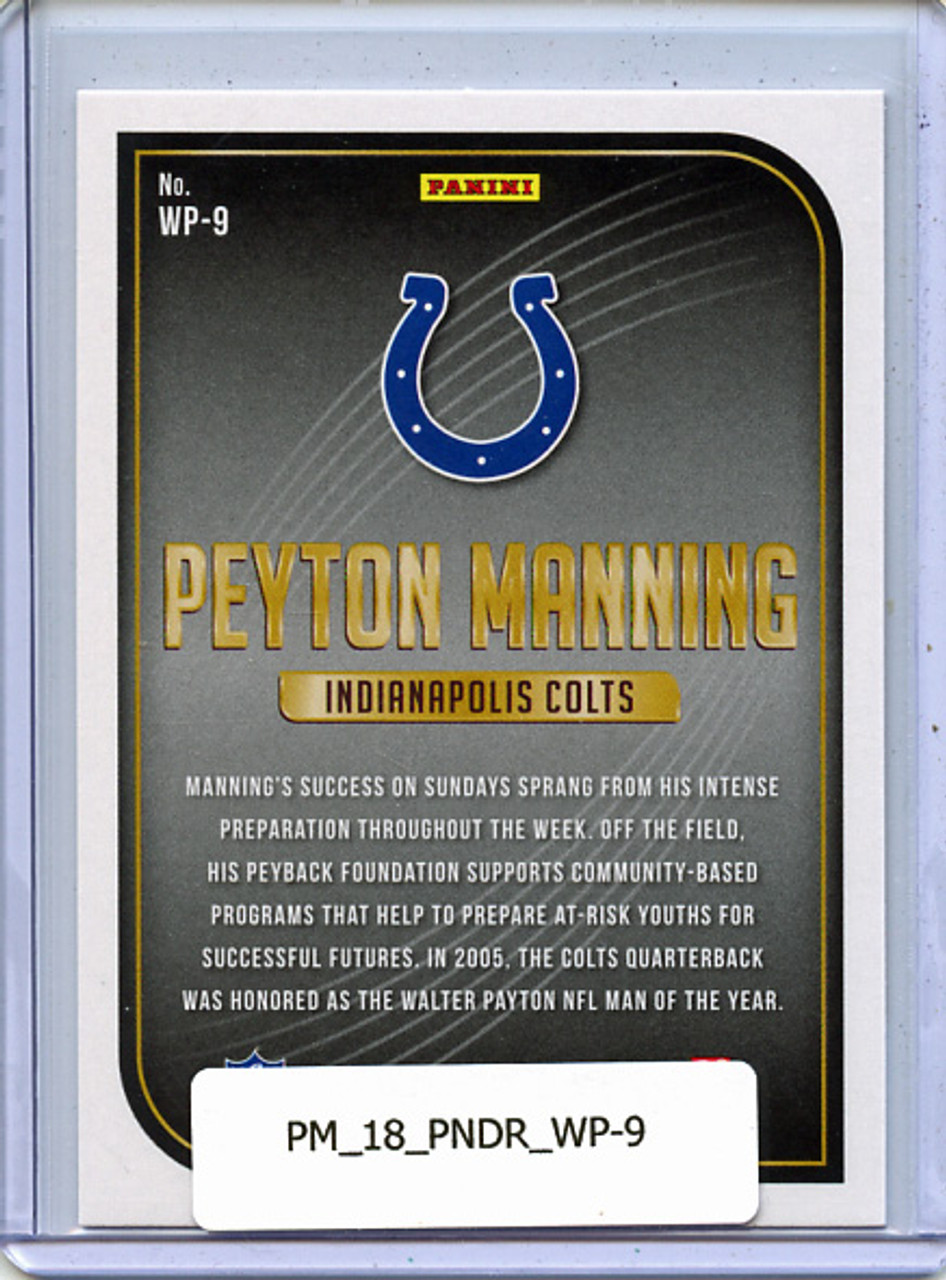 Peyton Manning 2018 Donruss, Walter Payton NFL Man of the Year #WP-9