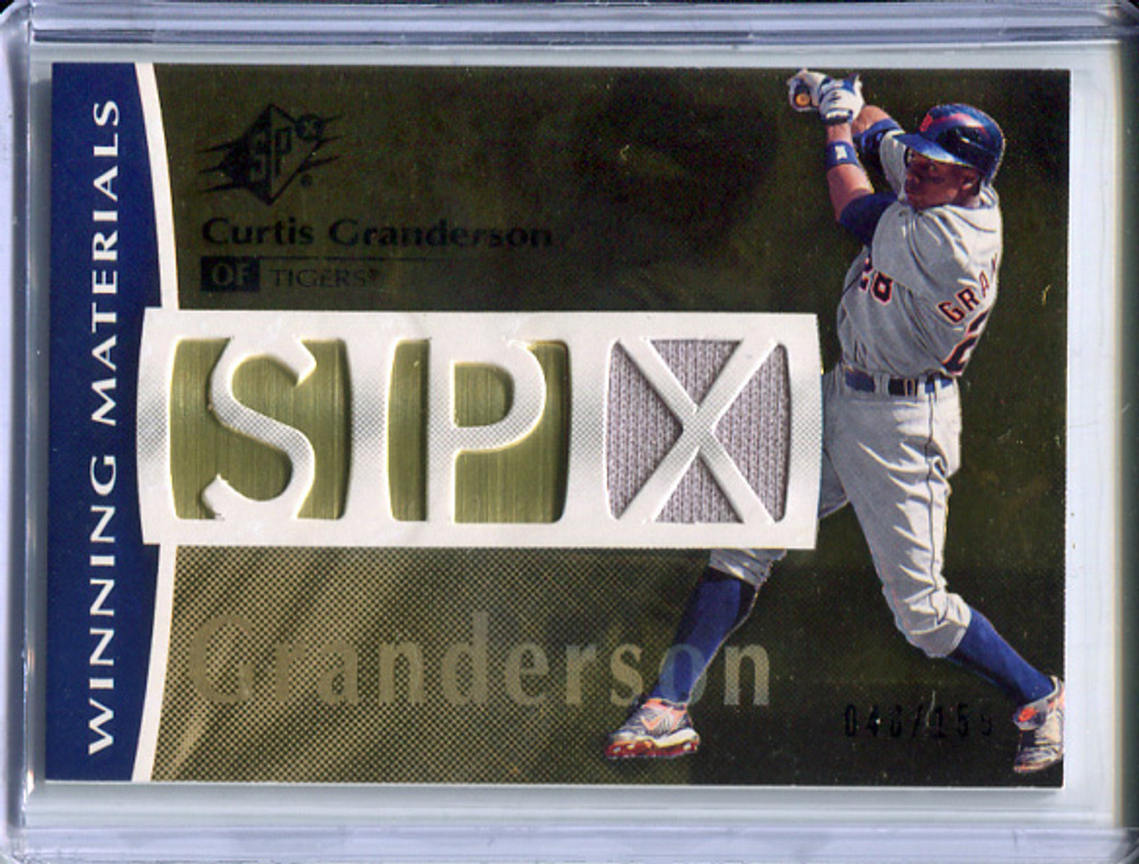 Curtis Granderson 2008 SPx, Winning Materials SPx 150 #WM-GR (#040/150)