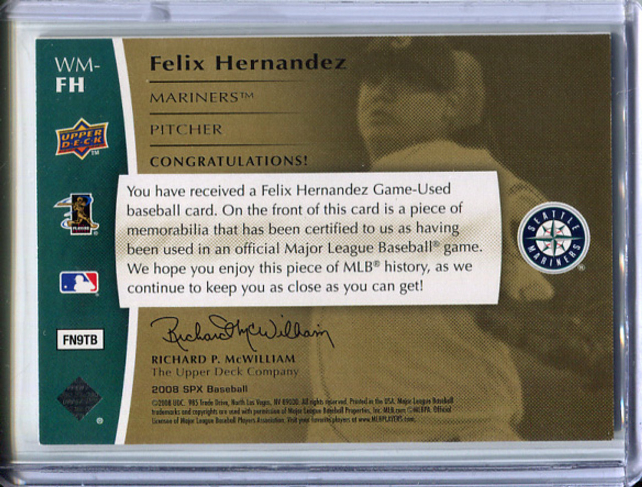 Felix Hernandez 2008 SPx, Winning Materials SPx #WM-FH (#143/150)