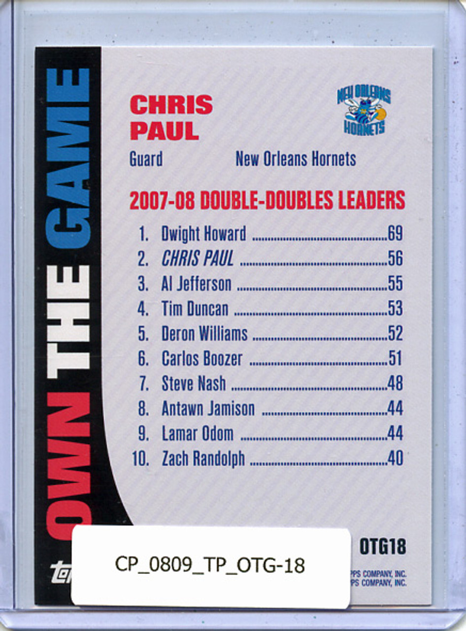 Chris Paul 2008-09 Topps, Own the Game #OTG18