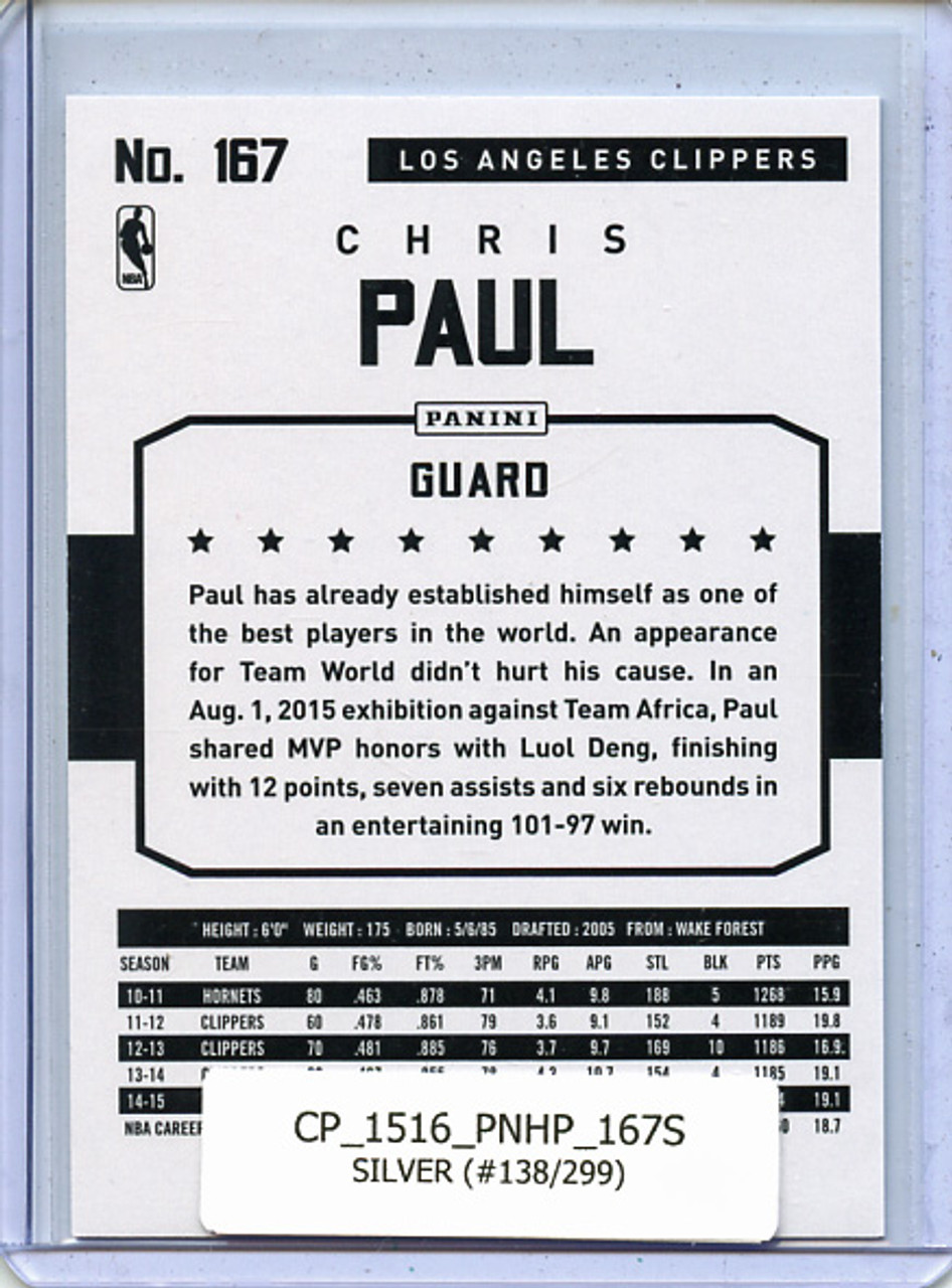 Chris Paul 2015-16 Hoops #167 Silver (#138/299)