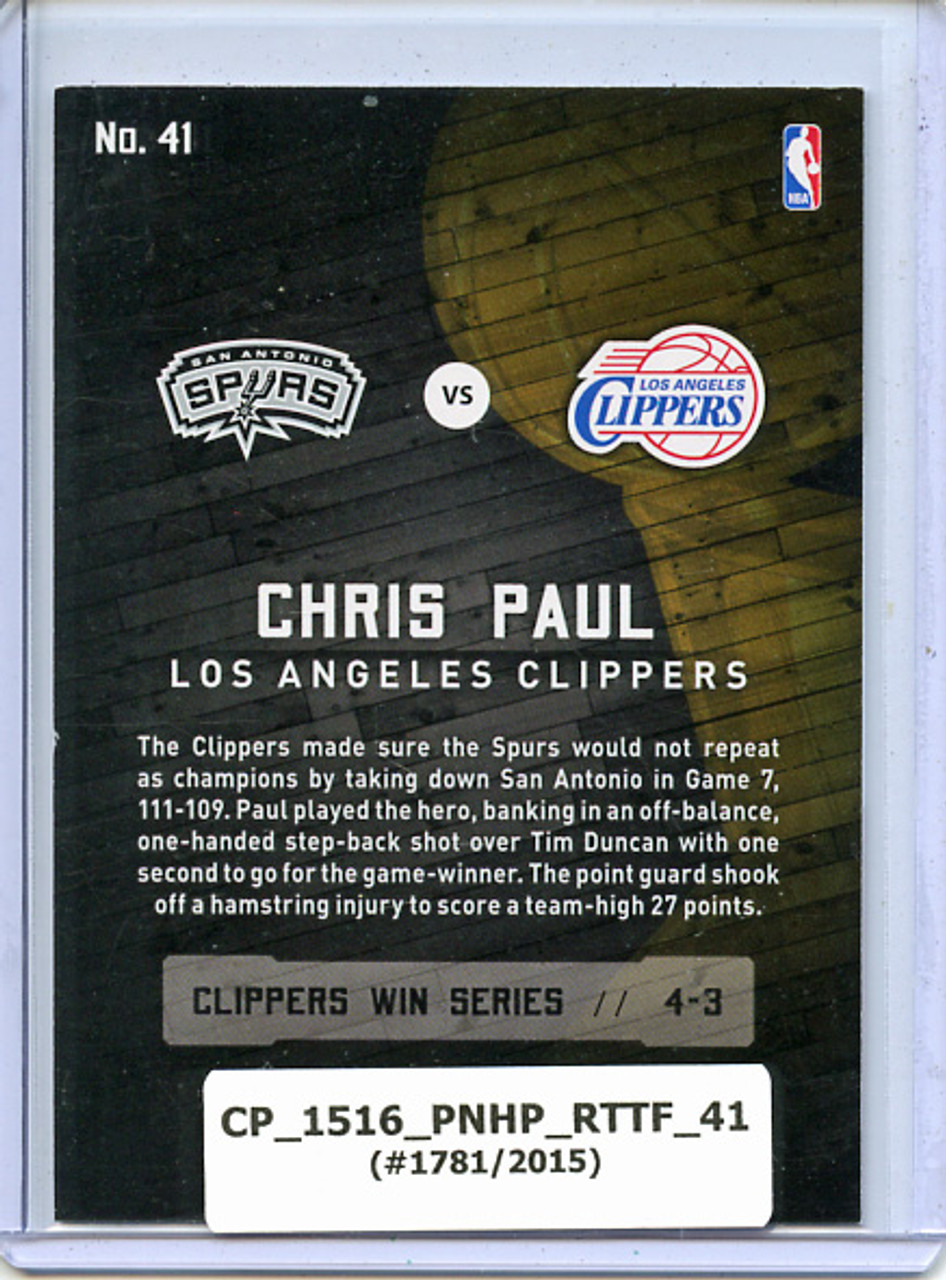 Chris Paul 2015-16 Hoops, Road to the Finals #41 First Round (#1781/2015)