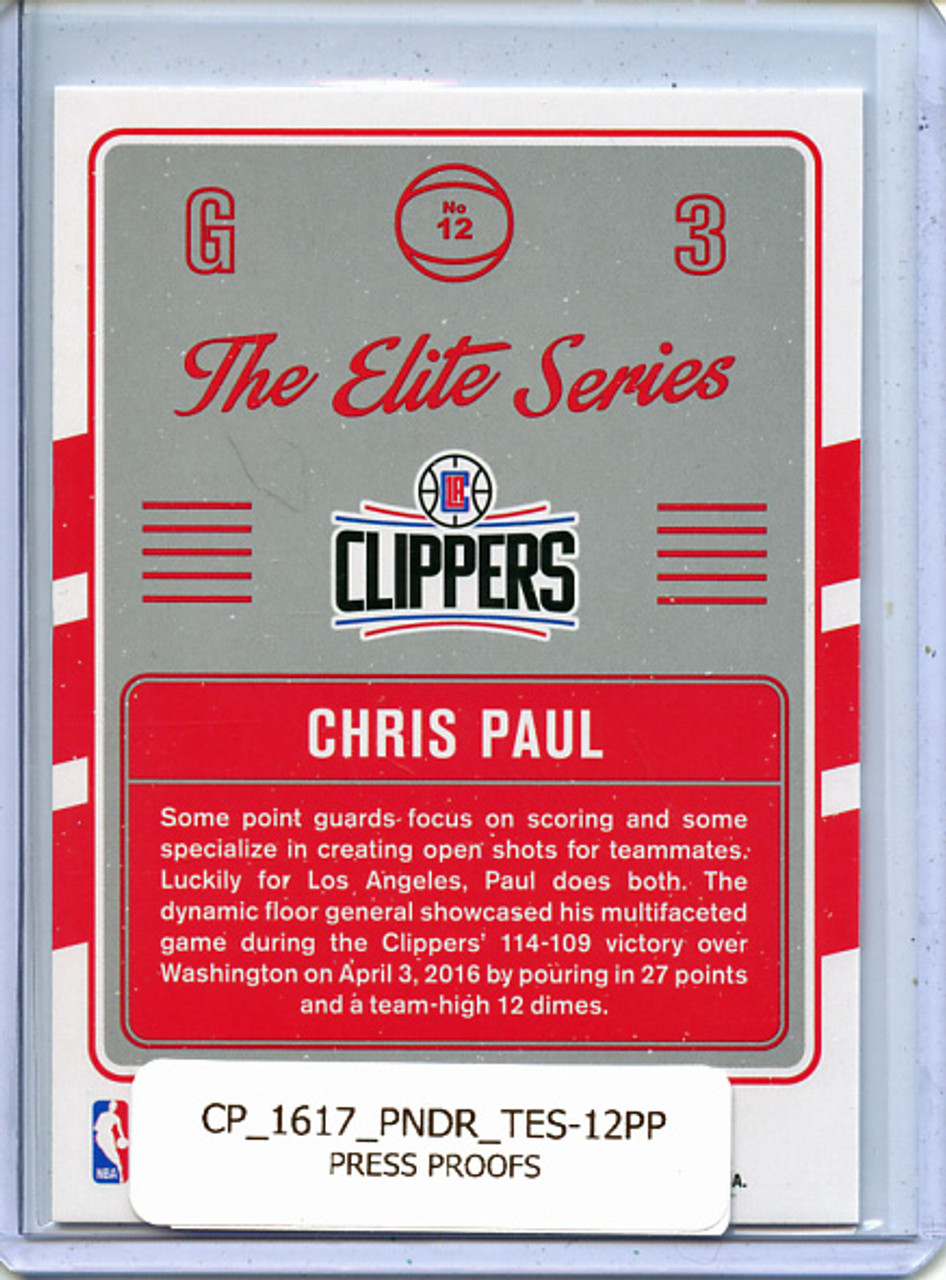 Chris Paul 2016-17 Donruss, Elite Series #12 Press Proofs