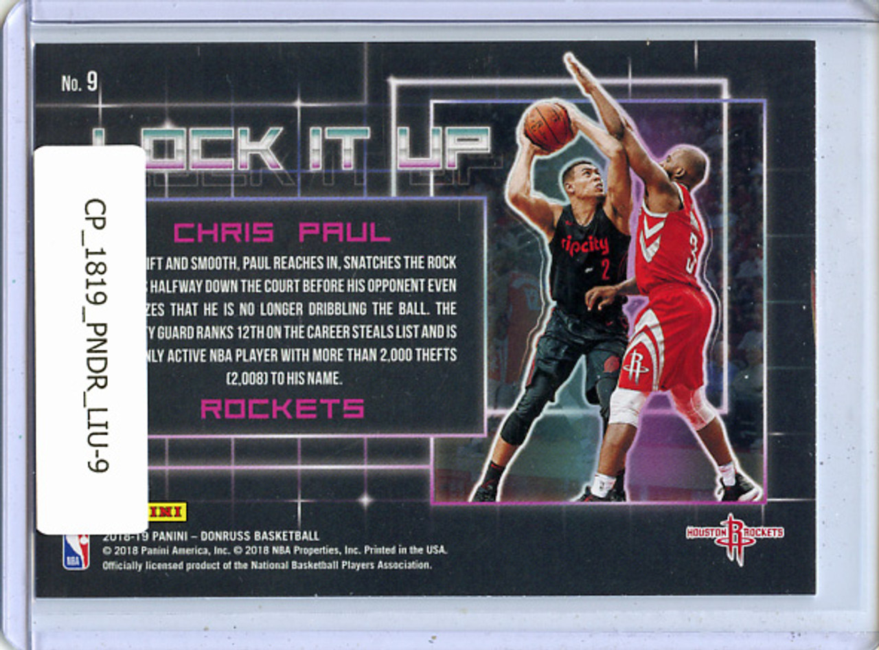 Chris Paul 2018-19 Donruss, Lock it Up #9