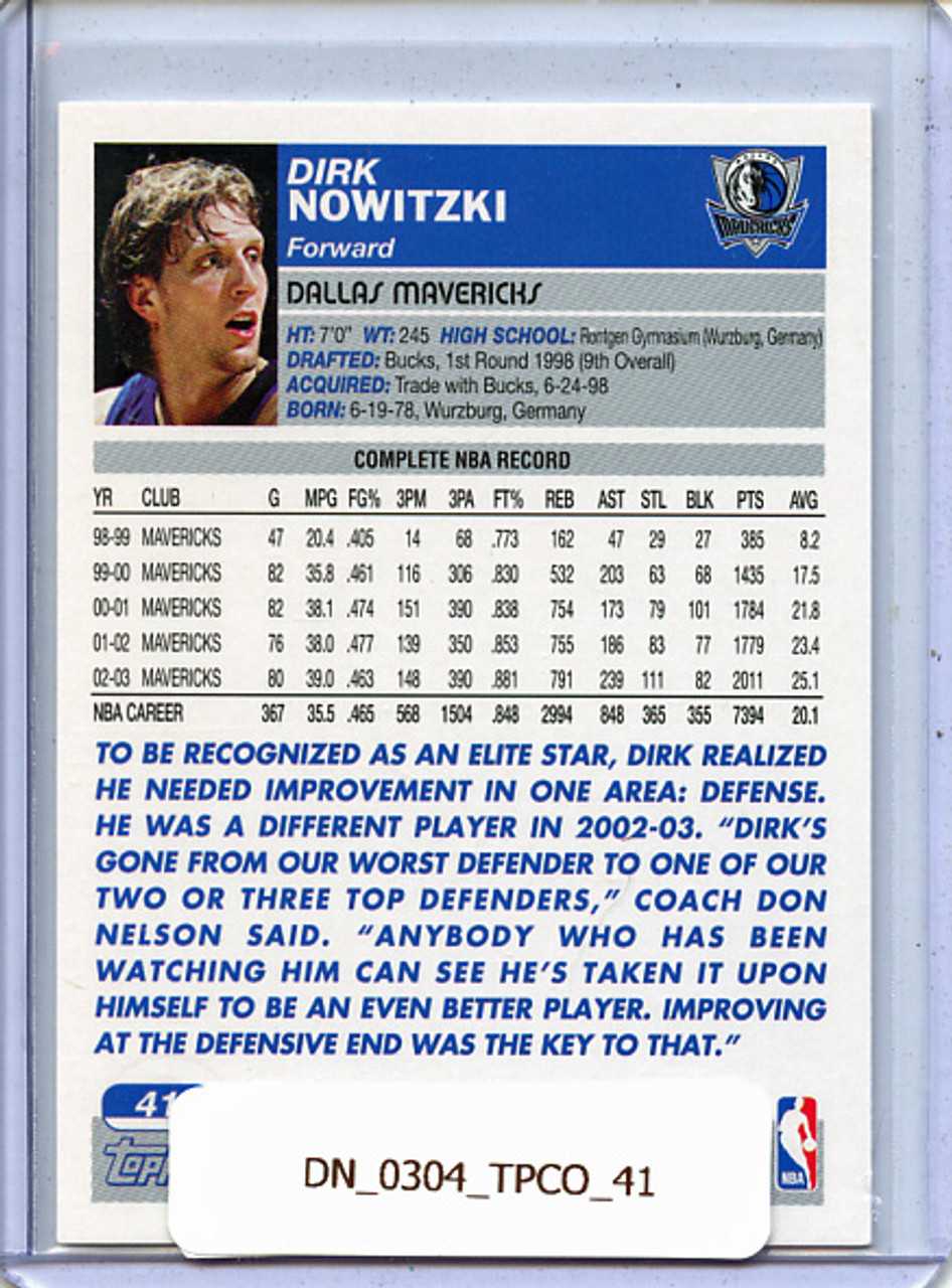 Dirk Nowitzki 2003-04 Topps Collection #41