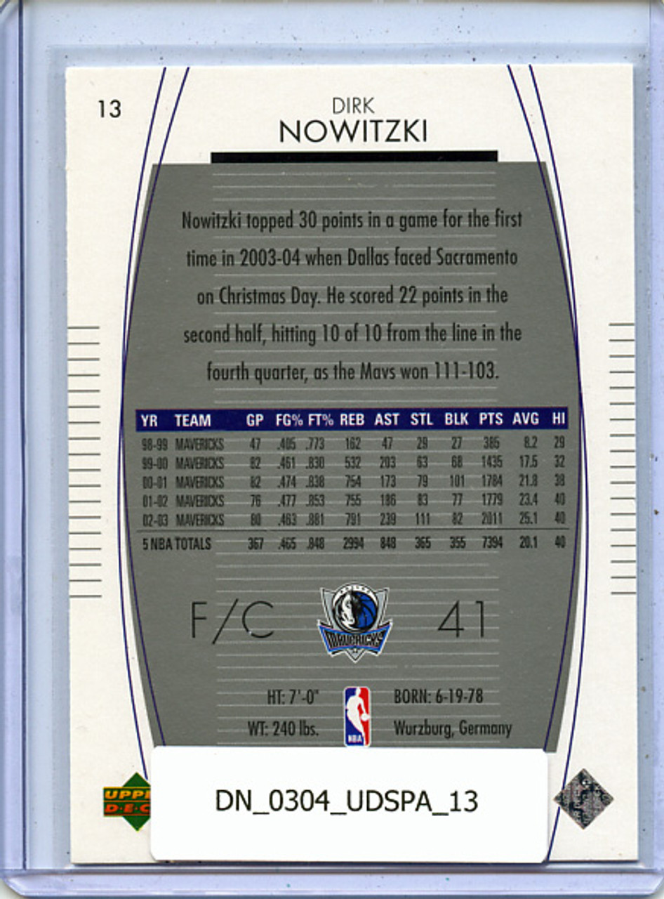 Dirk Nowitzki 2003-04 SP Authentic #13