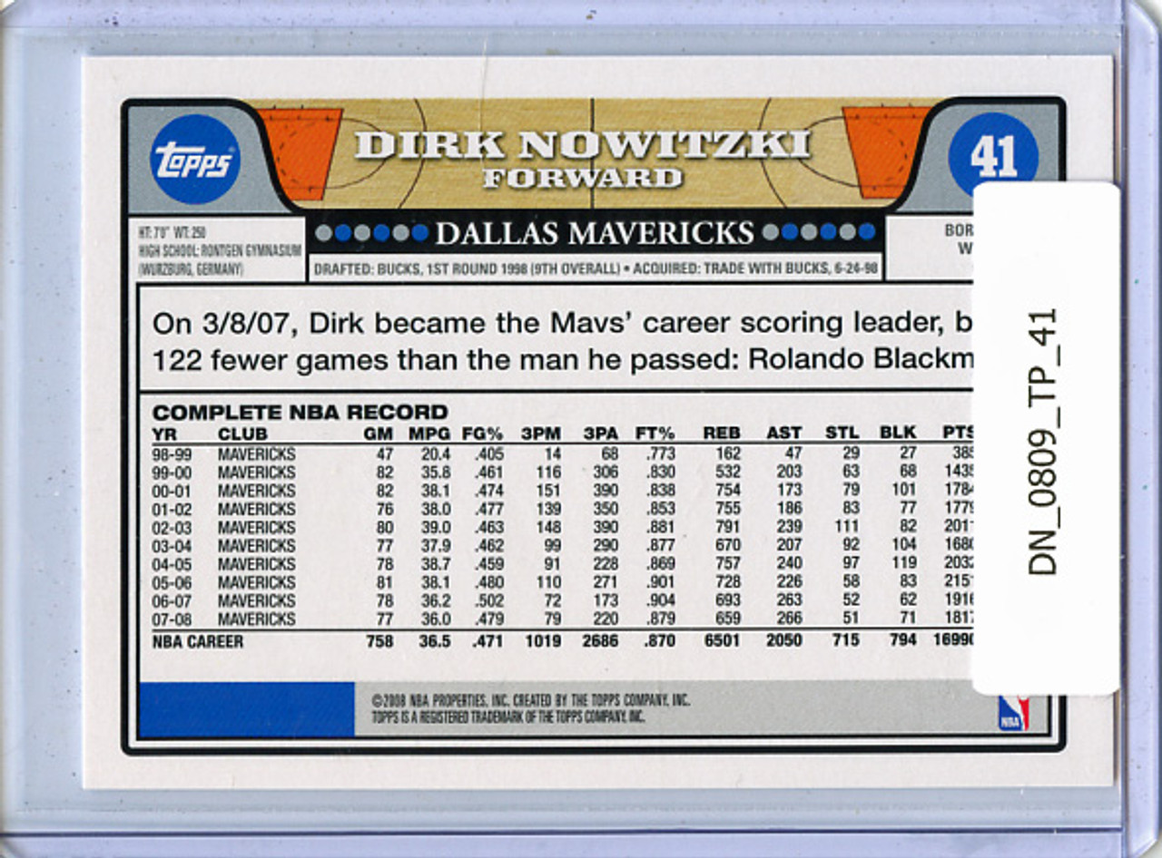 Dirk Nowitzki 2008-09 Topps #41