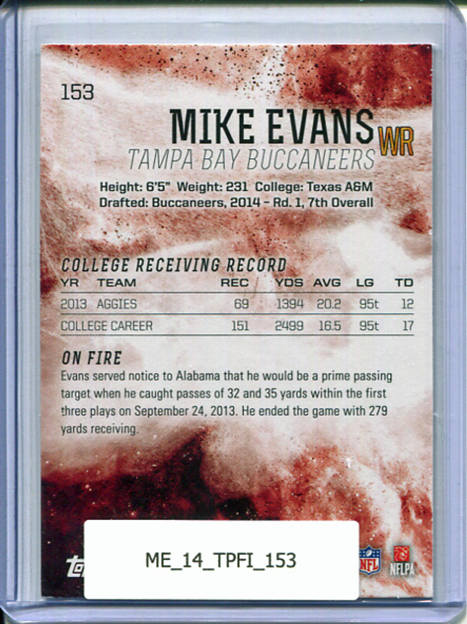 Mike Evans 2014 Topps Fire #153