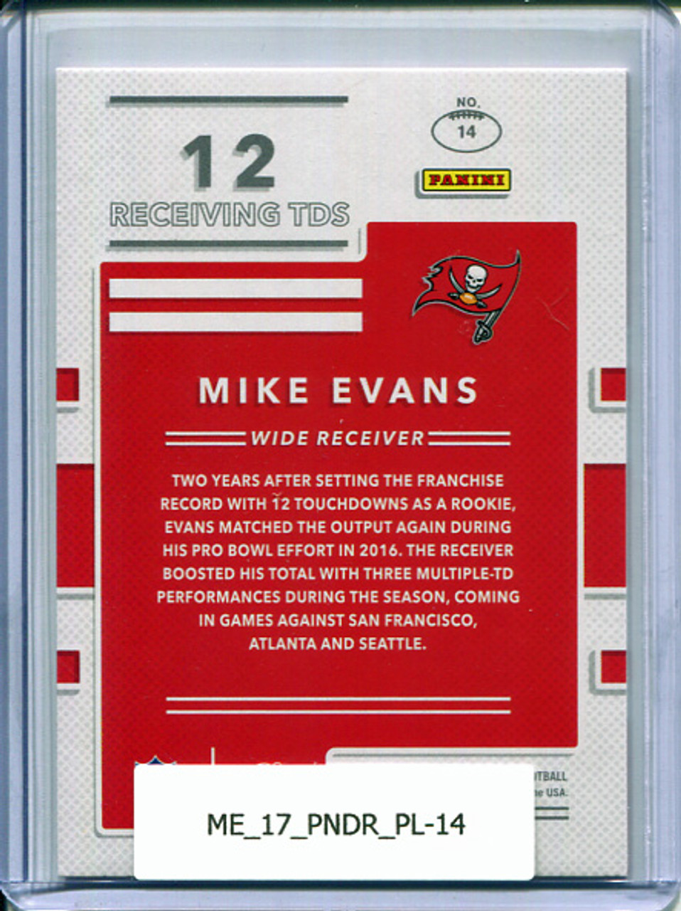 Mike Evans 2017 Donruss, Production Line #14 Touchdowns