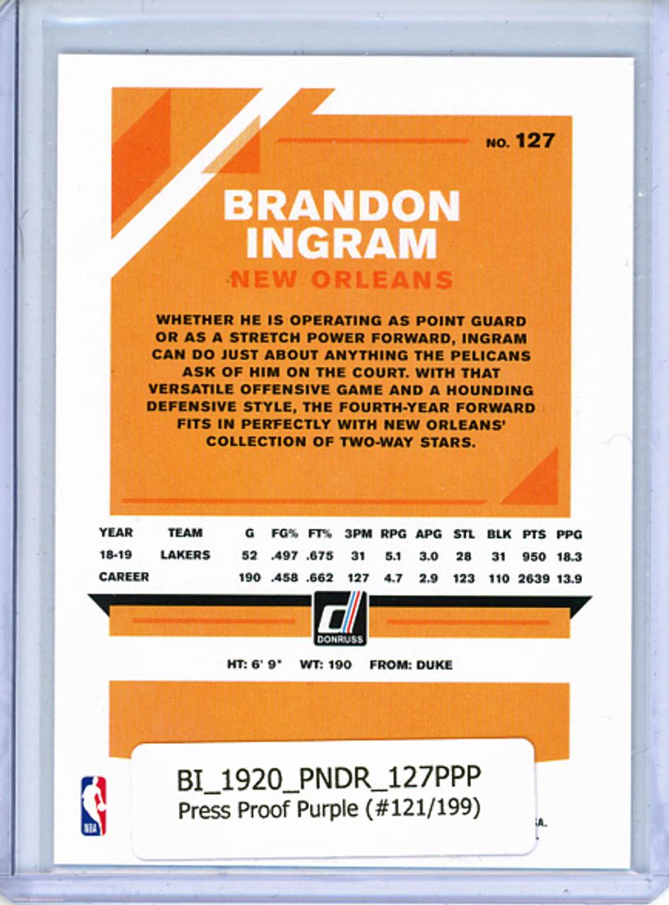 Brandon Ingram 2019-20 Donruss #127 Press Proof Purple (#121/199)