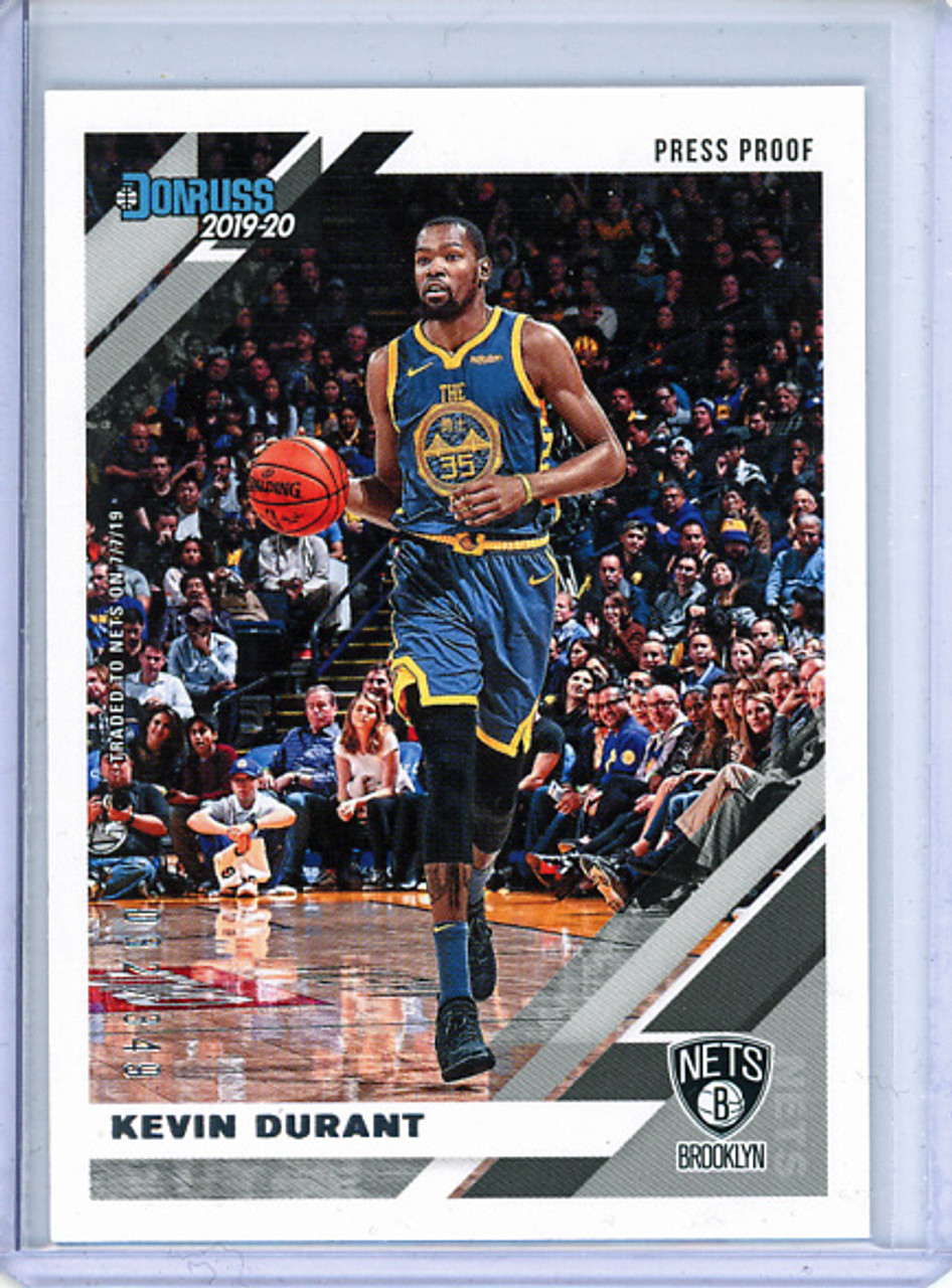 Kevin Durant 2019-20 Donruss #66 Press Proof Silver (#032/349)