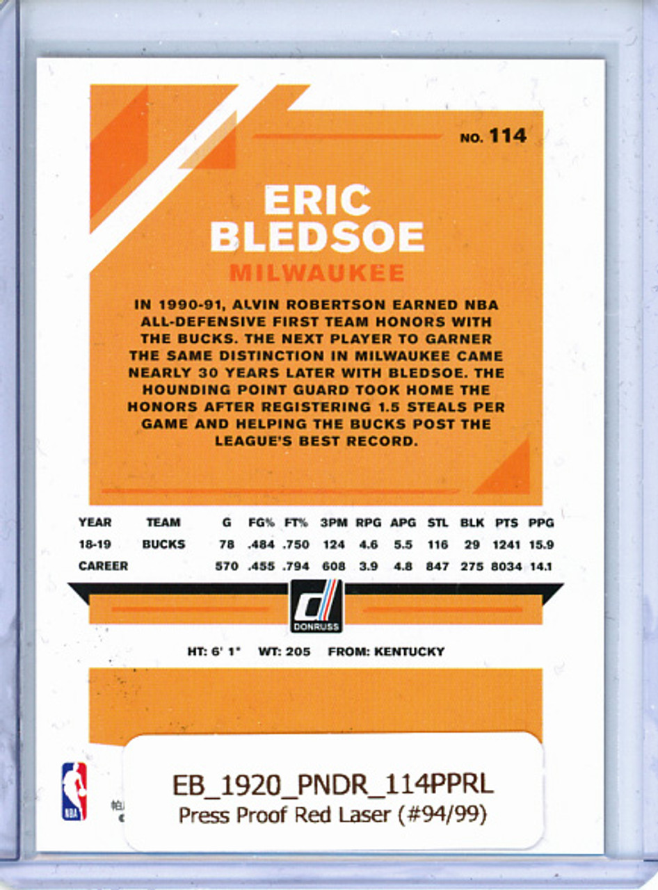 Eric Bledsoe 2019-20 Donruss #114, Press Proof Red Laser (#94/99)