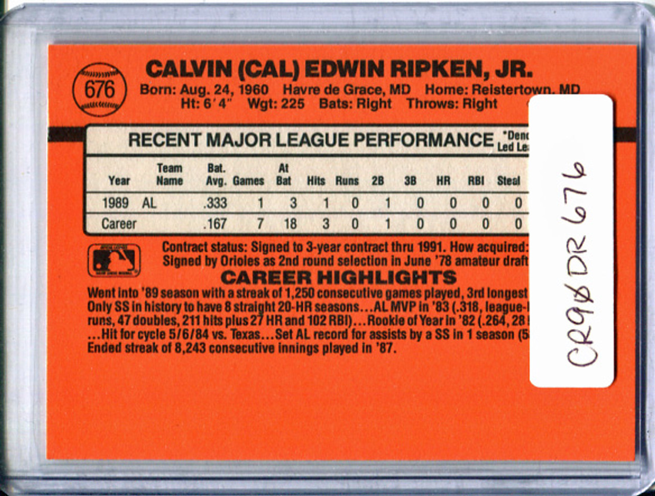 Cal Ripken Jr. 1990 Donruss #676 All-Star
