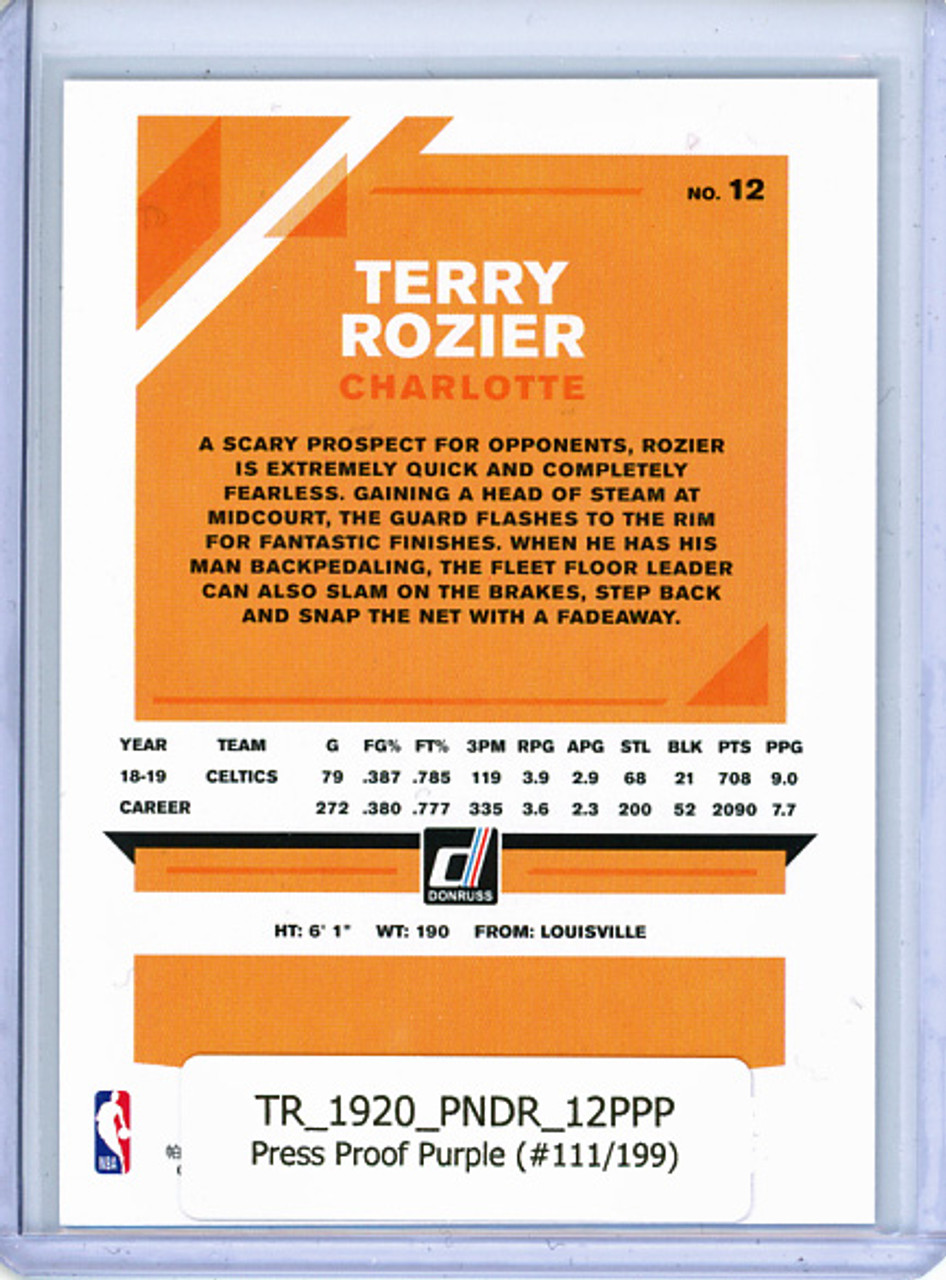 Terry Rozier 2019-20 Donruss #12, Press Proof Purple (#111/199))