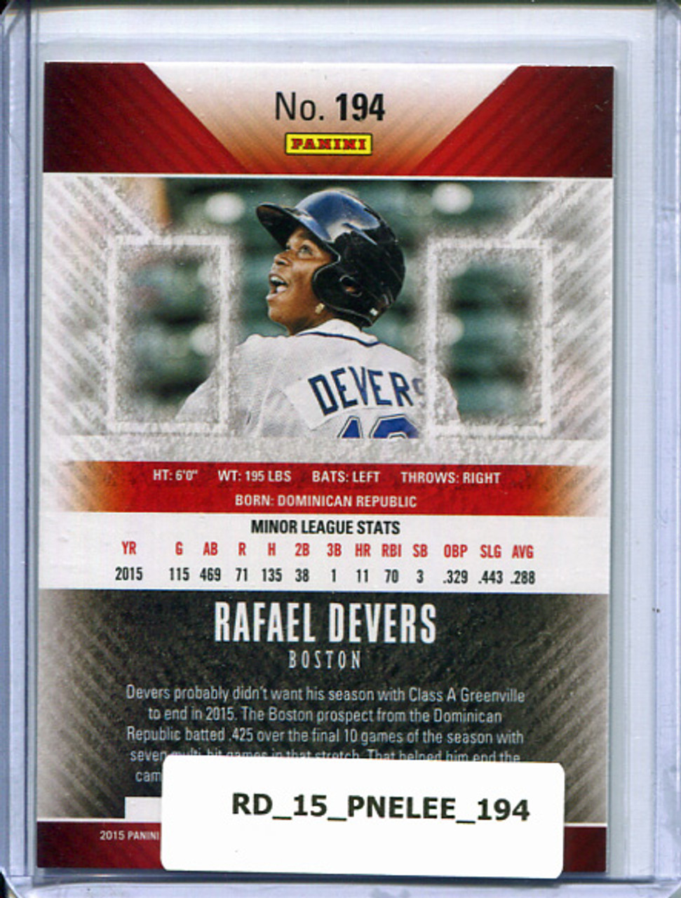 Rafael Devers 2015 Elite Extra Edition #194