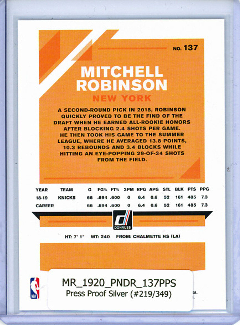 Mitchell Robinson 2019-20 Donruss #137 Press Proof Silver (#219/249)