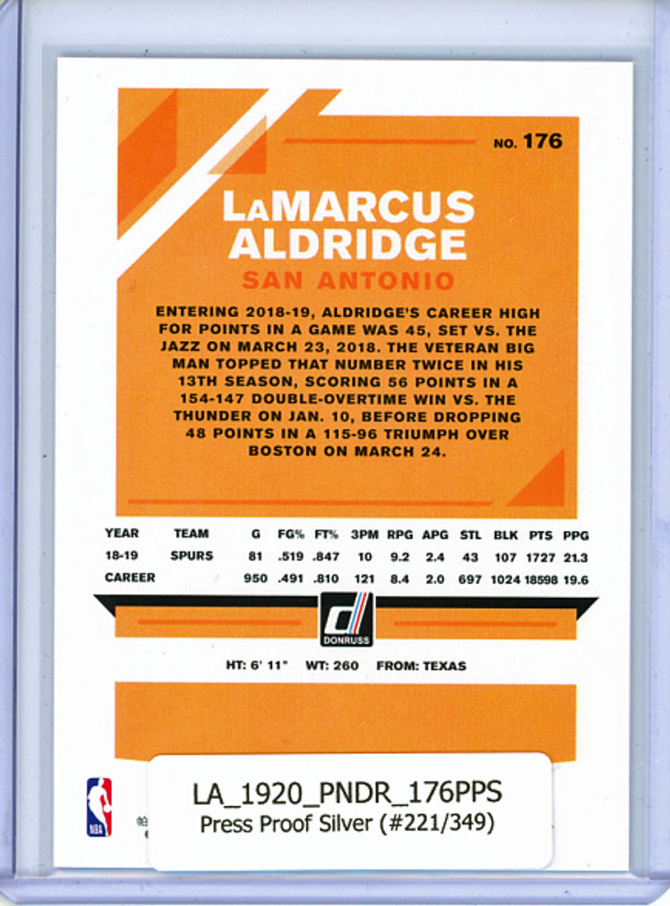 LaMarcus Aldridge 2019-20 Donruss #176, Press Proof Silver (#221/349)